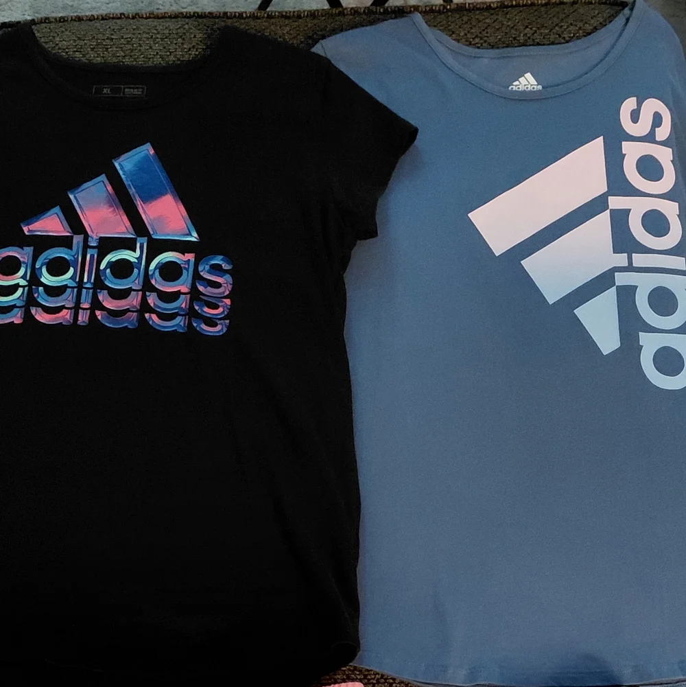 Adidas Youth Girls 2 Pair Tee & Short Sets - Picture 2 of 6